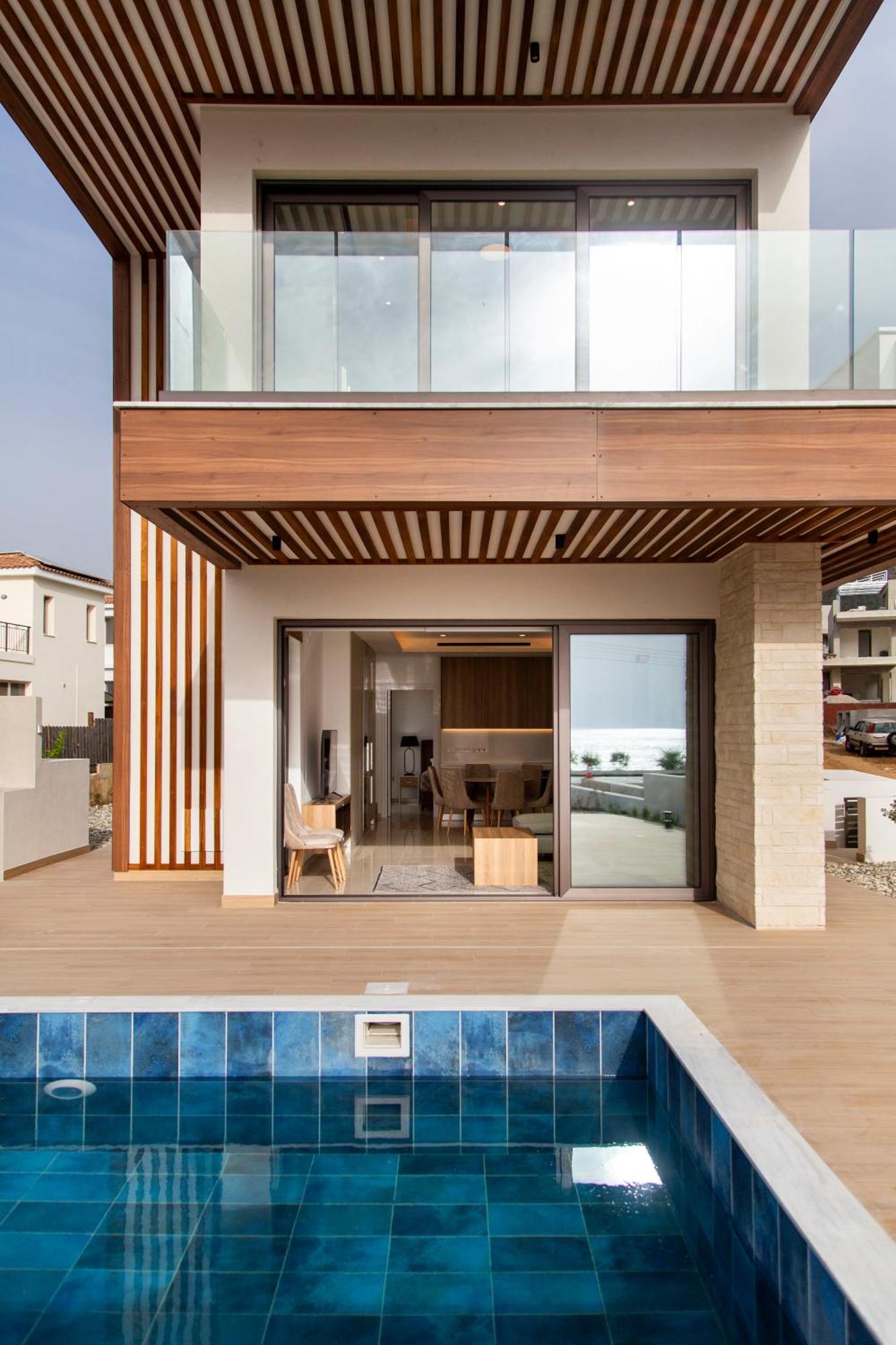Santa Barbara Seafront Villas W Jacuzzi Pool Paphos Eksteriør billede